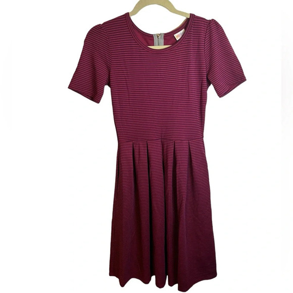 LULAROE AMELIA STRIPED DRESS - Picture 1 of 5